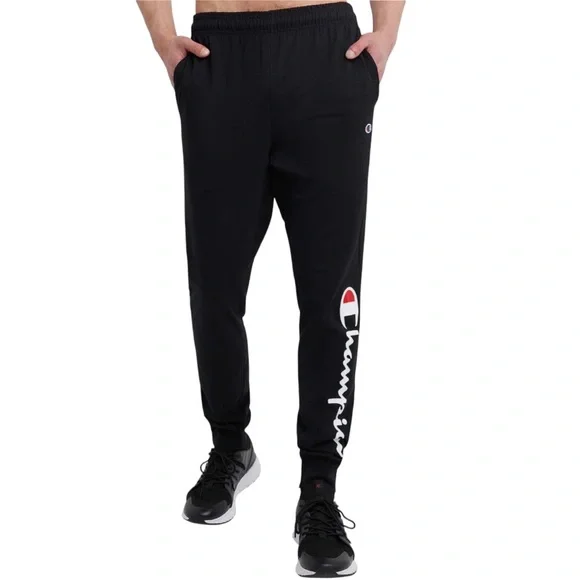 Champion Men's Classic Jersey Graphic Script Logo Jogger Pants Plus Size 4X